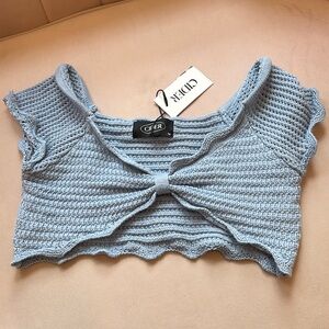 Blue Crochet top from cider medium